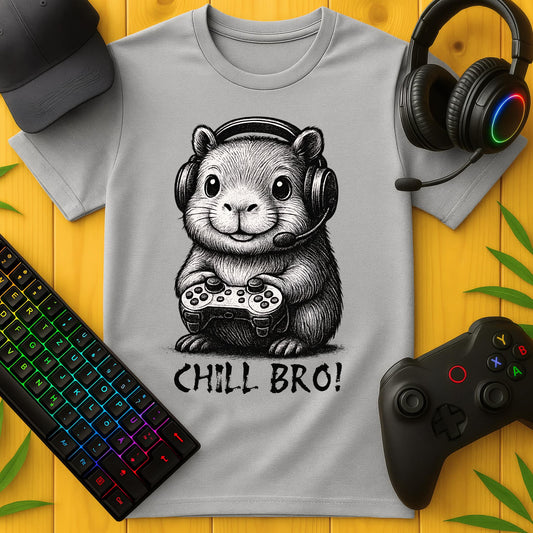 Chill Bro! Cute Capybara BW T-Shirt
