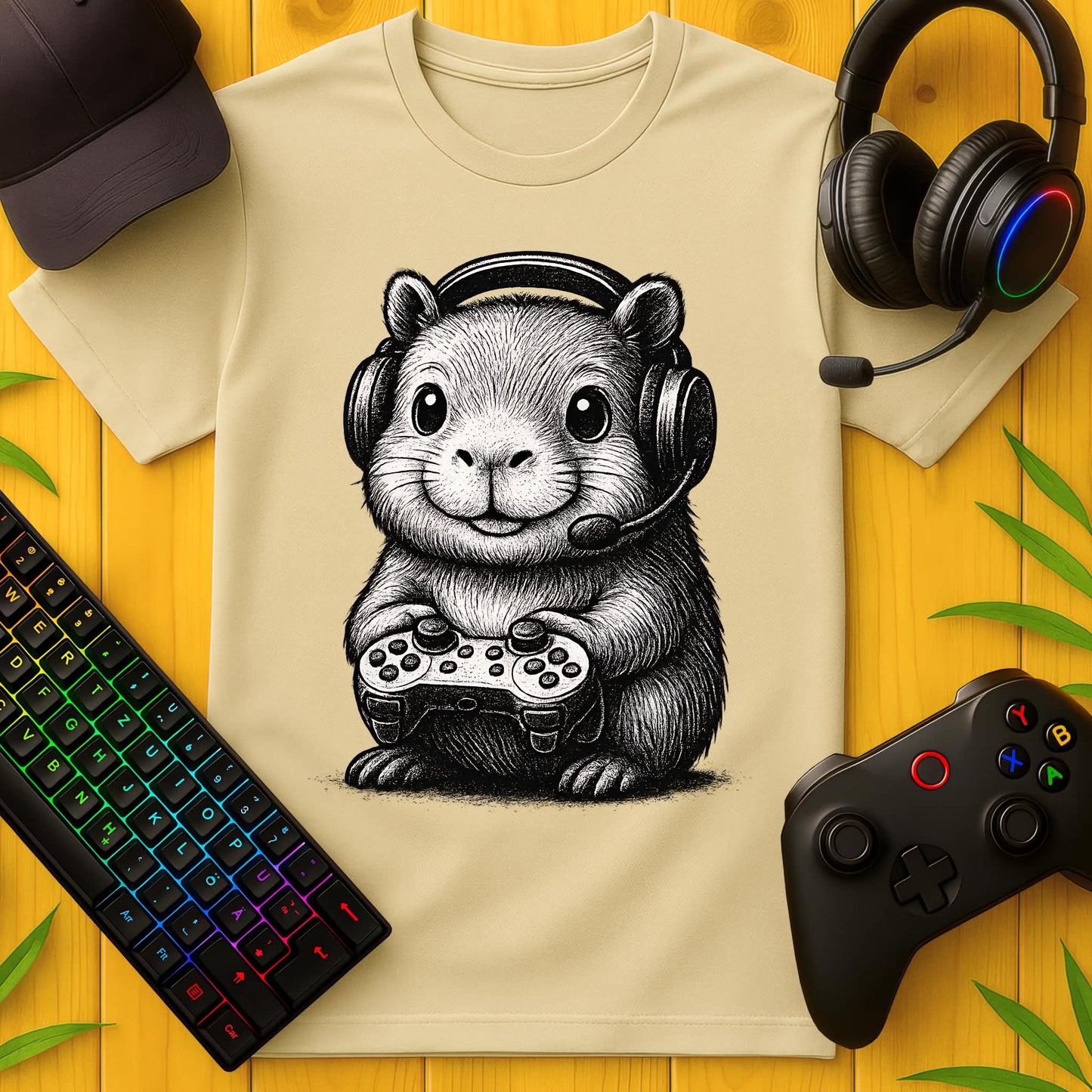 Cute Capybara BW T-Shirt