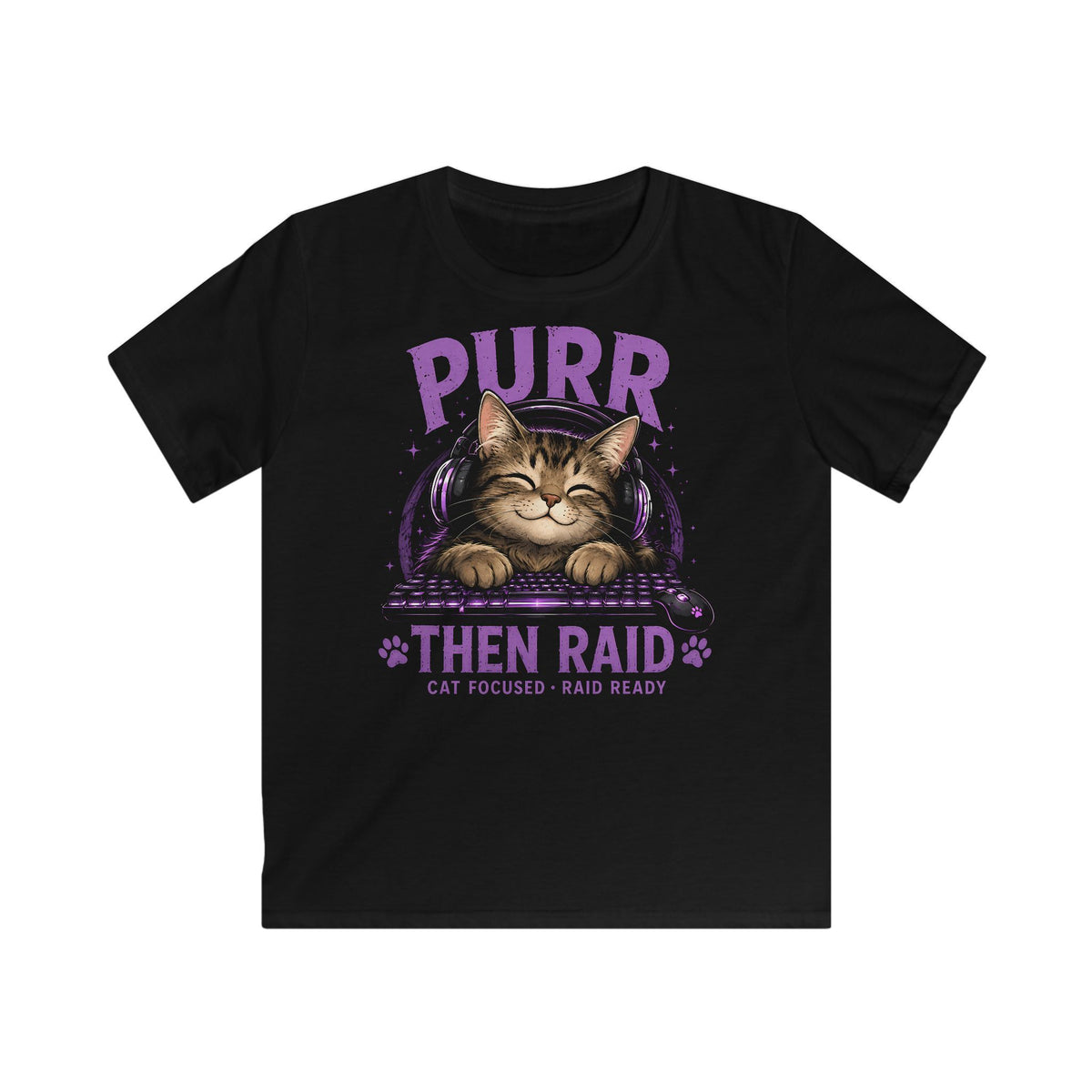Purr Raid Gaming-T-Shirt für Kids