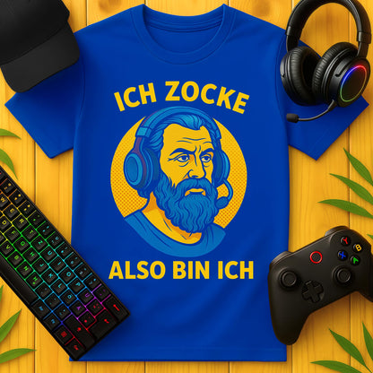Ich zocke also bin ich Popart T-Shirt