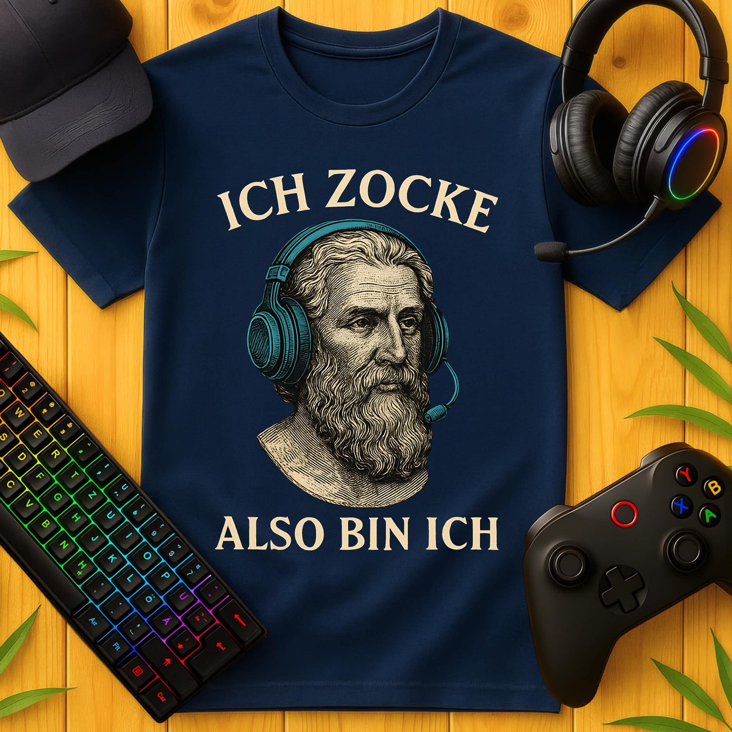 Ich zocke also bin ich Headset T-Shirt