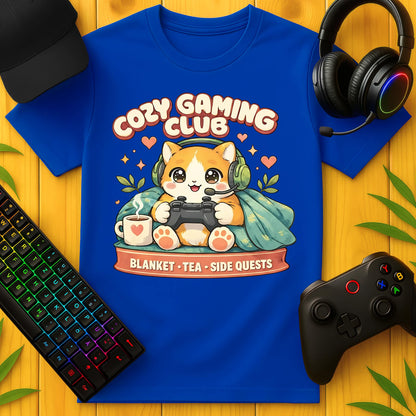 Cozy Gaming Club Cat T-Shirt