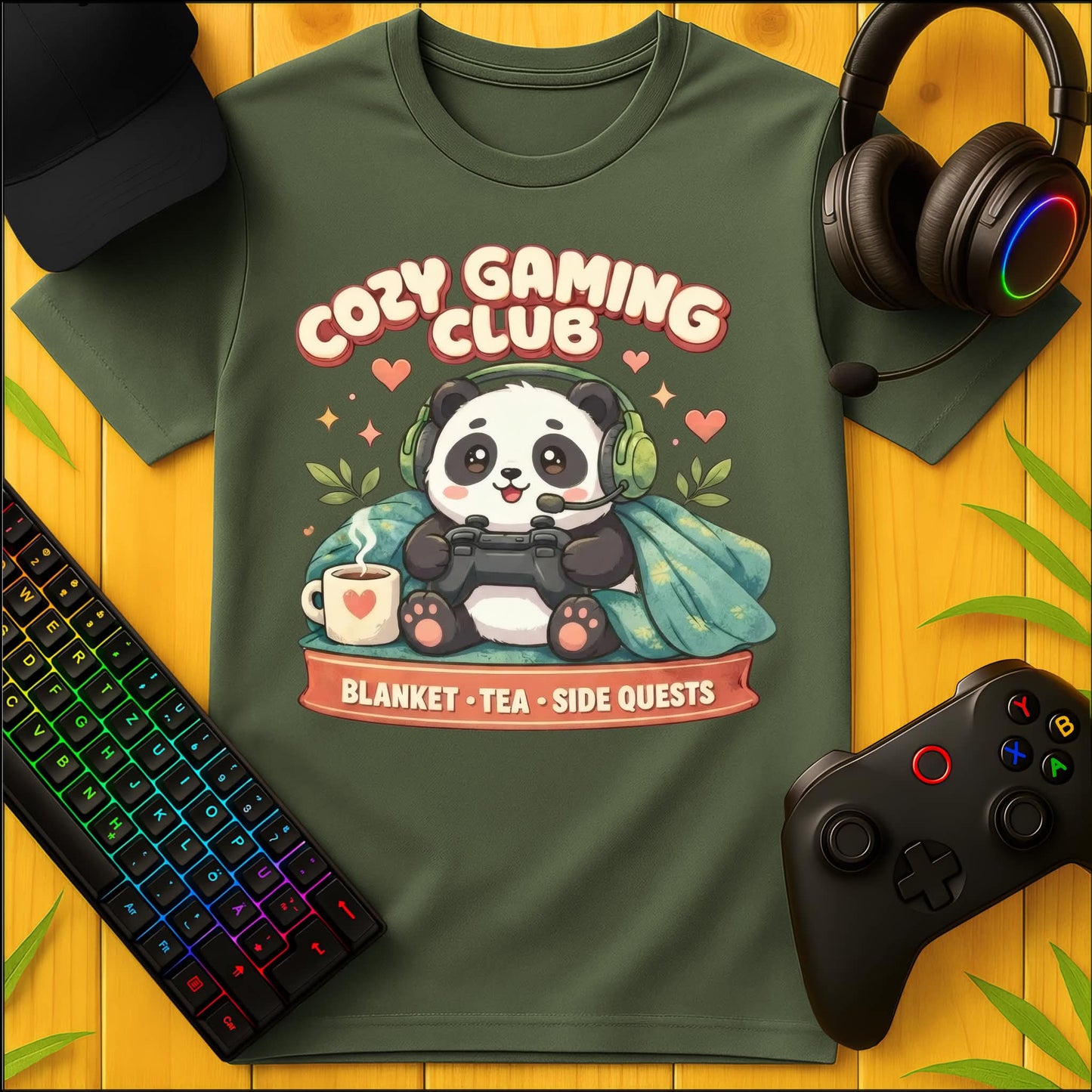 Cozy Gaming Club Panda T-Shirt