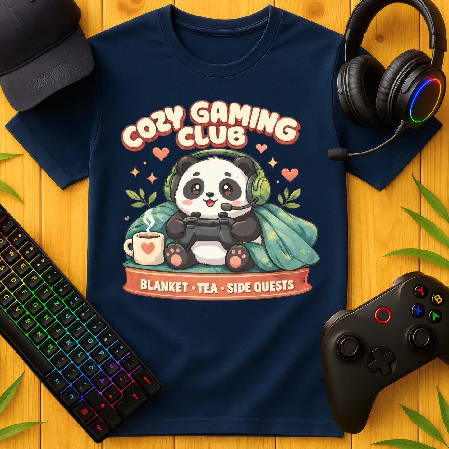 Cozy Gaming Club Panda T-Shirt