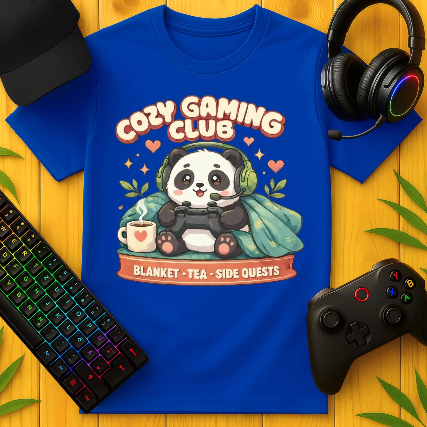 Cozy Gaming Club Panda T-Shirt