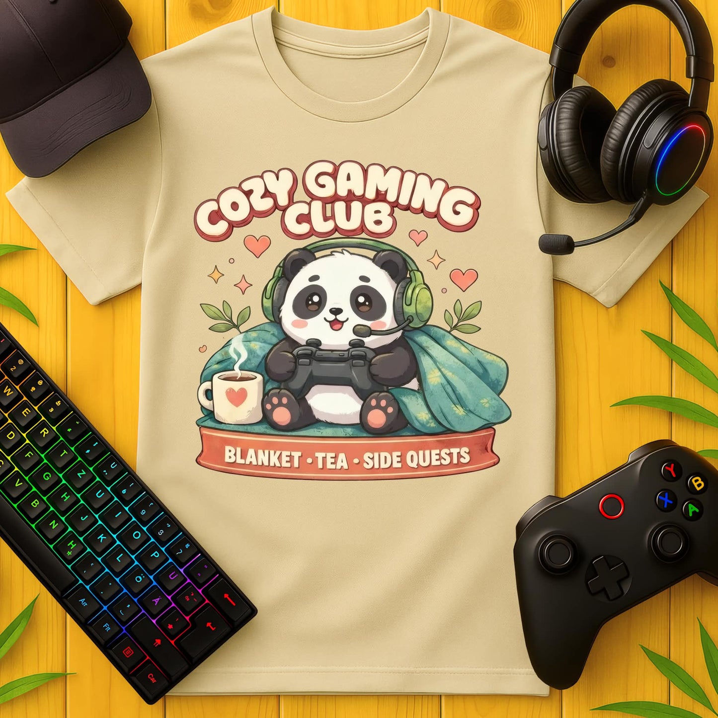 Cozy Gaming Club Panda T-Shirt