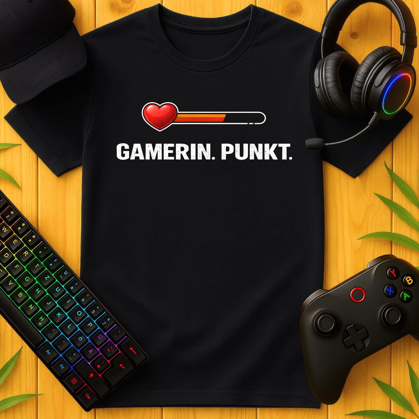 Gamerin Punkt Herz T-Shirt