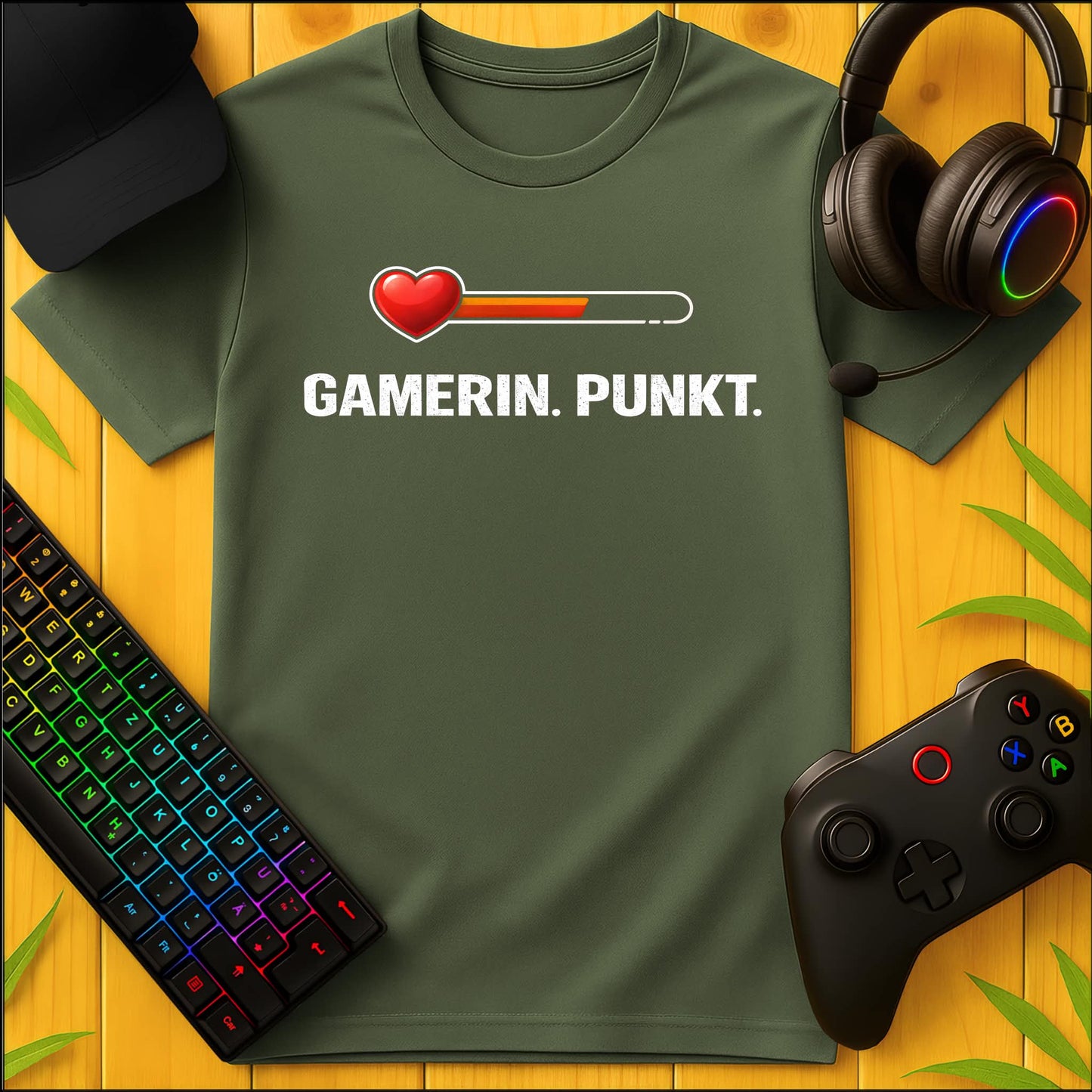 Gamerin Punkt Herz T-Shirt