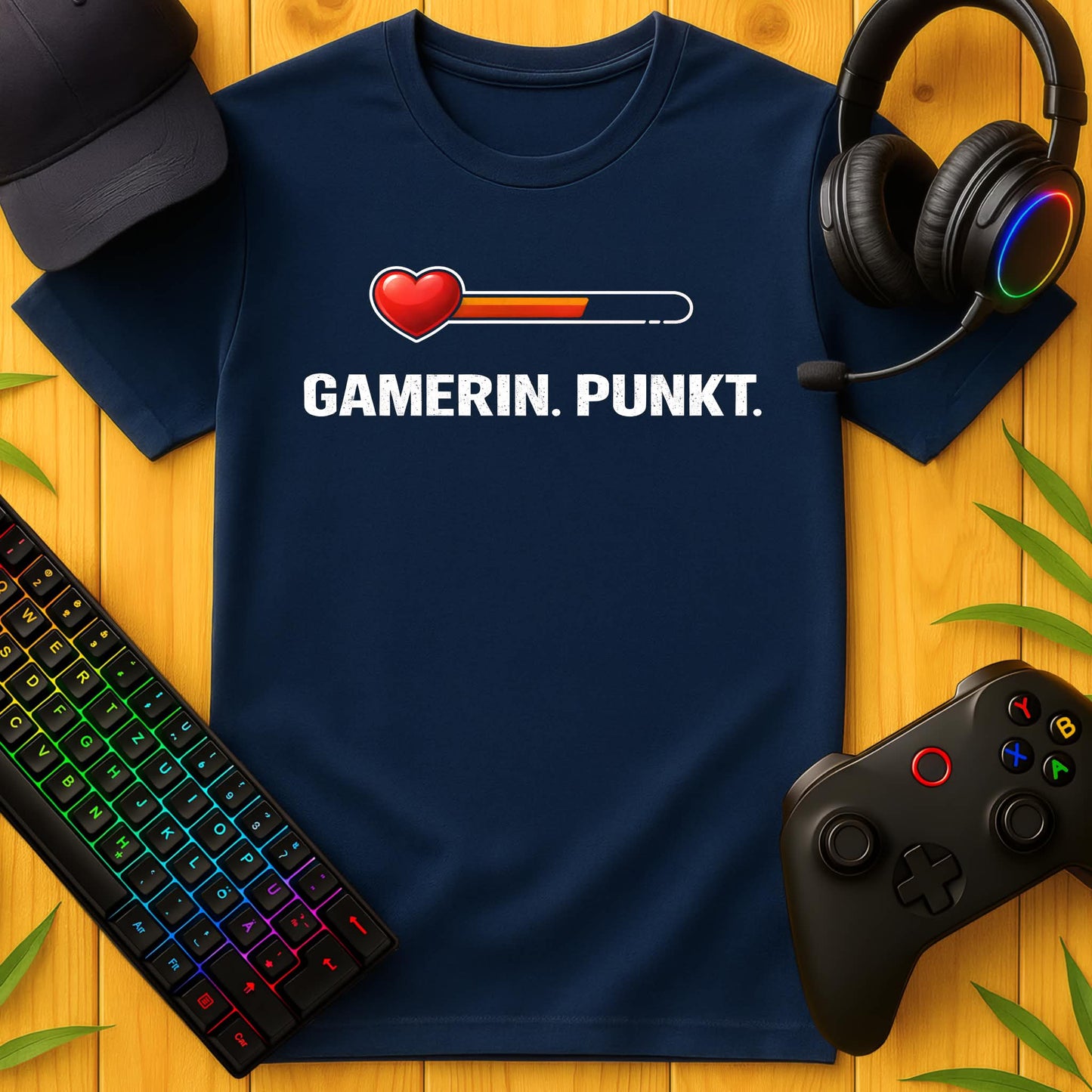 Gamerin Punkt Herz T-Shirt
