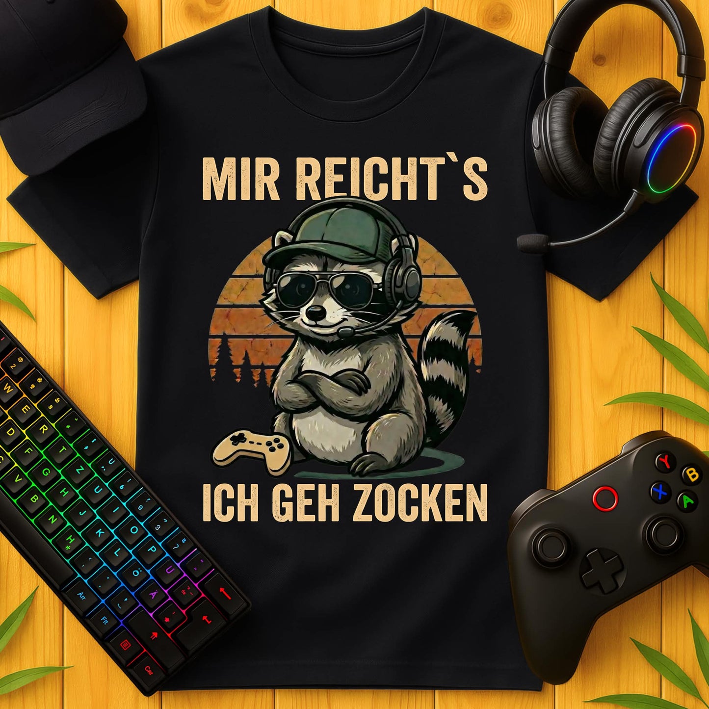 Mir reichts ich geh Zocken Raccoon T-Shirt für Kids