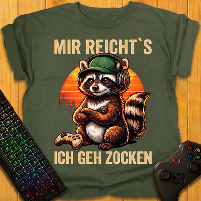 Mir Reichts ich geh Zocken Raccoon T-Shirt