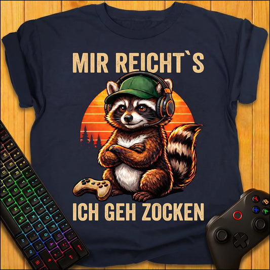 Mir Reichts ich geh Zocken Raccoon T-Shirt