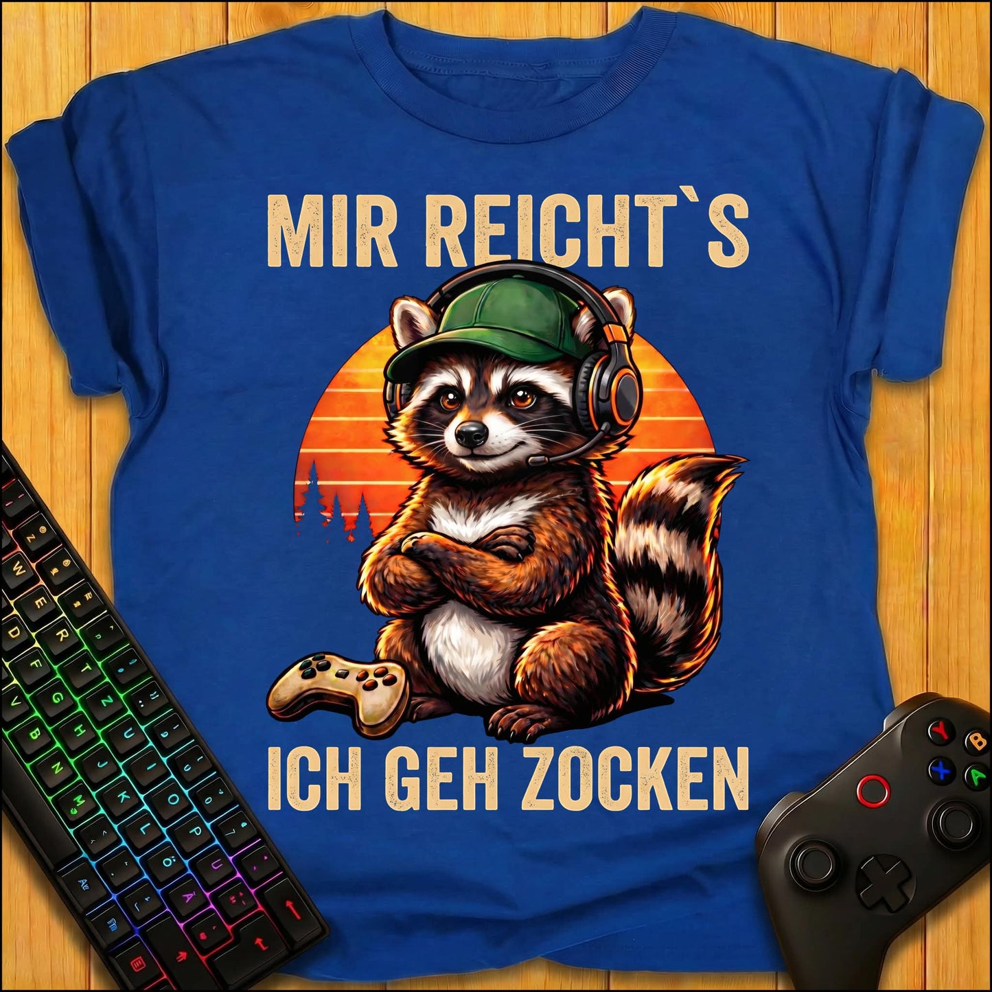 Mir Reichts ich geh Zocken Raccoon T-Shirt