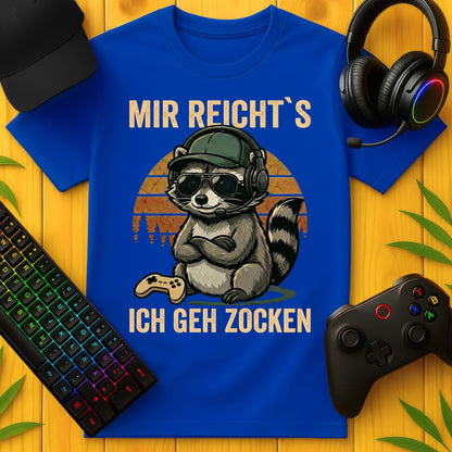 Mir reichts ich geh Zocken Raccoon T-Shirt für Kids