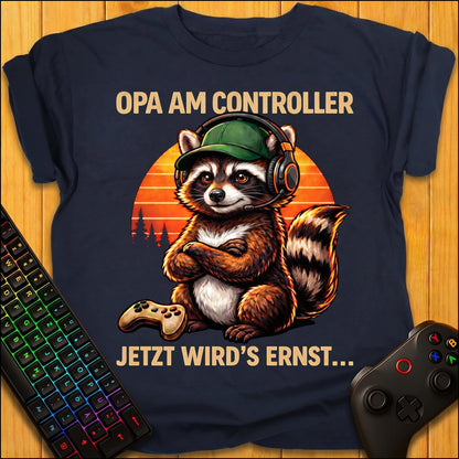Opa am Controller Raccoon T-Shirt