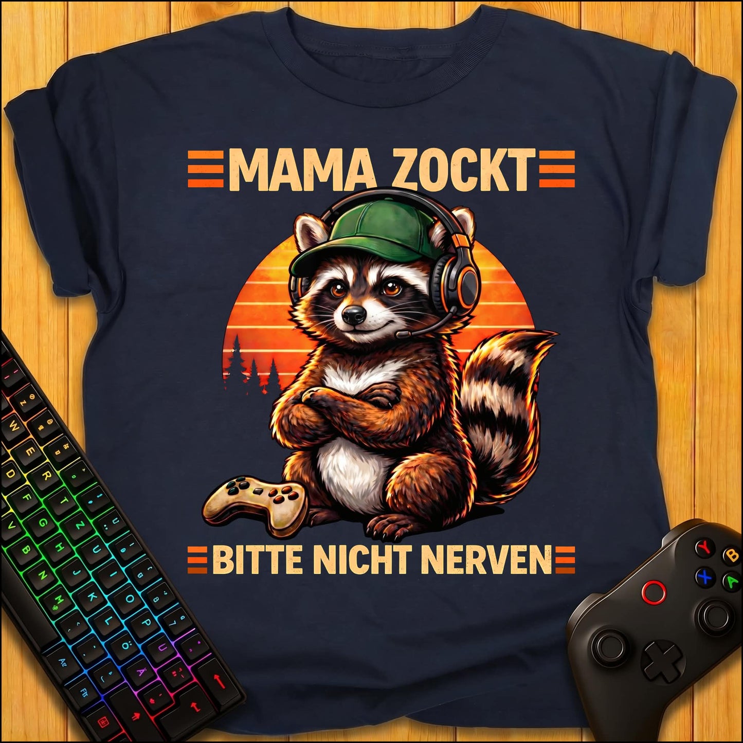 Mama zockt nicht nerven Raccoon T-Shirt