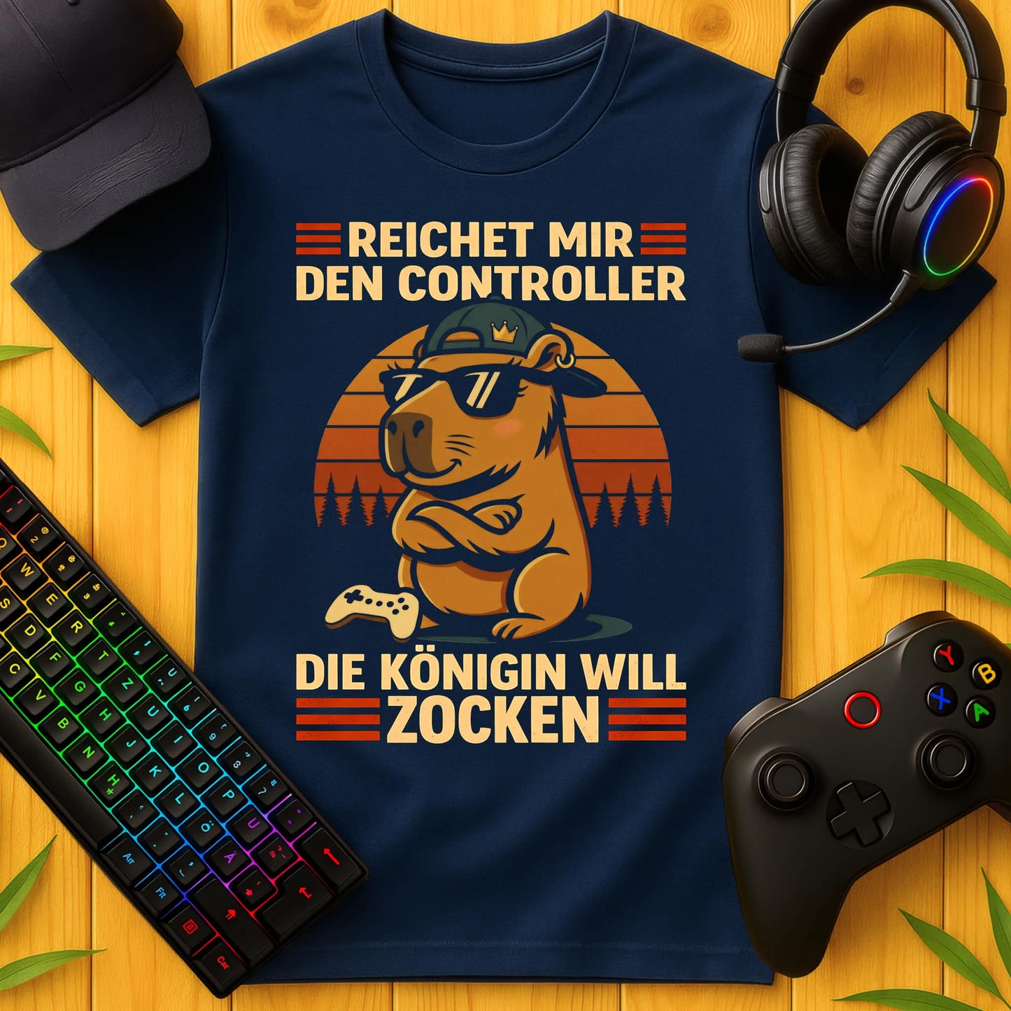 Königin will Zocken She-Capybara T-Shirt