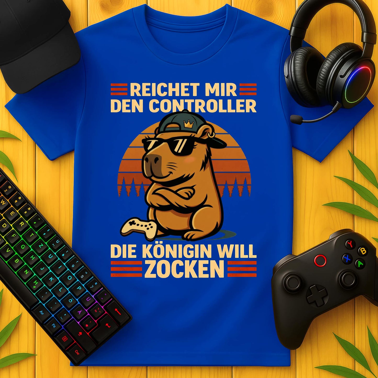 Königin will Zocken She-Capybara T-Shirt