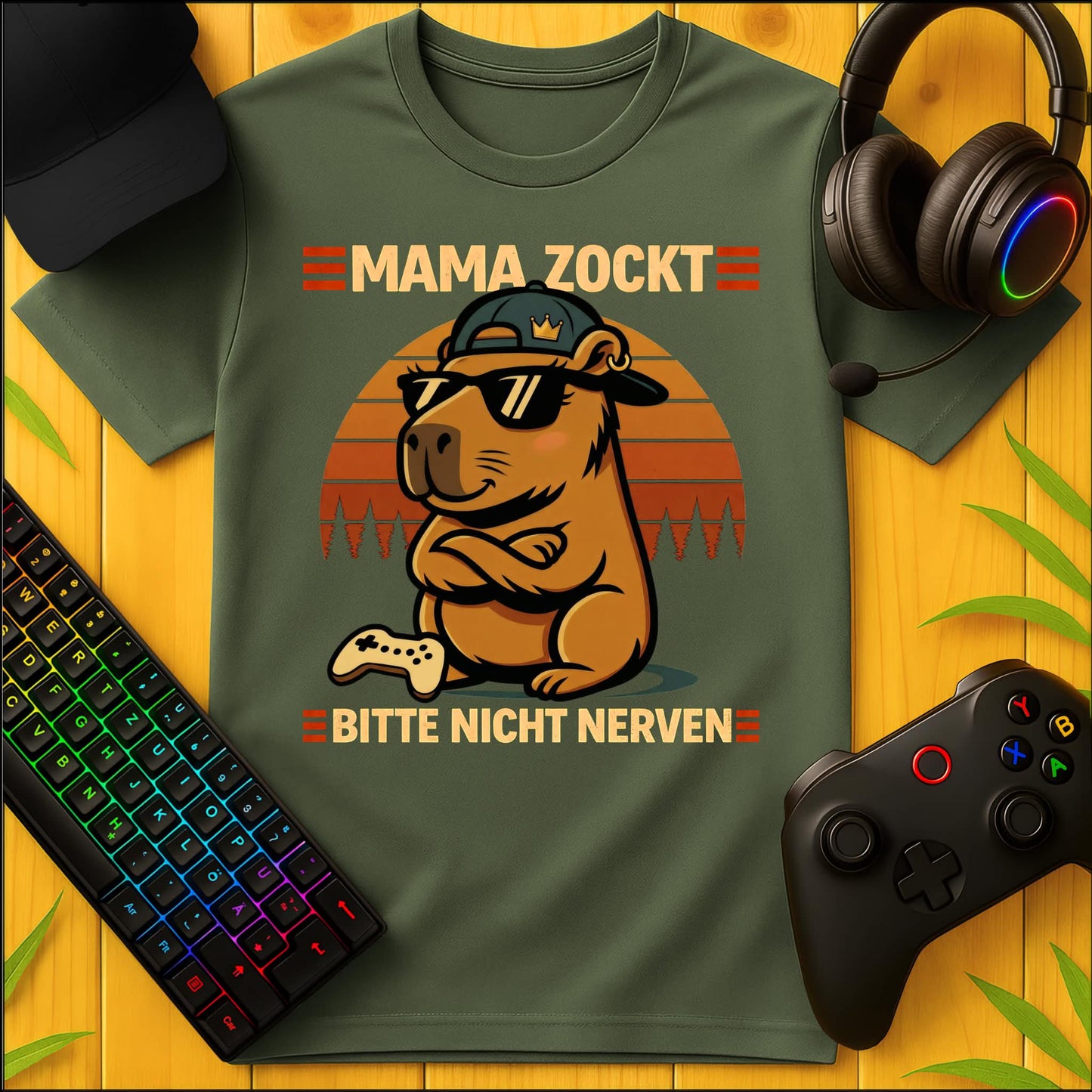 Mama Zockt She-Capybara T-Shirt