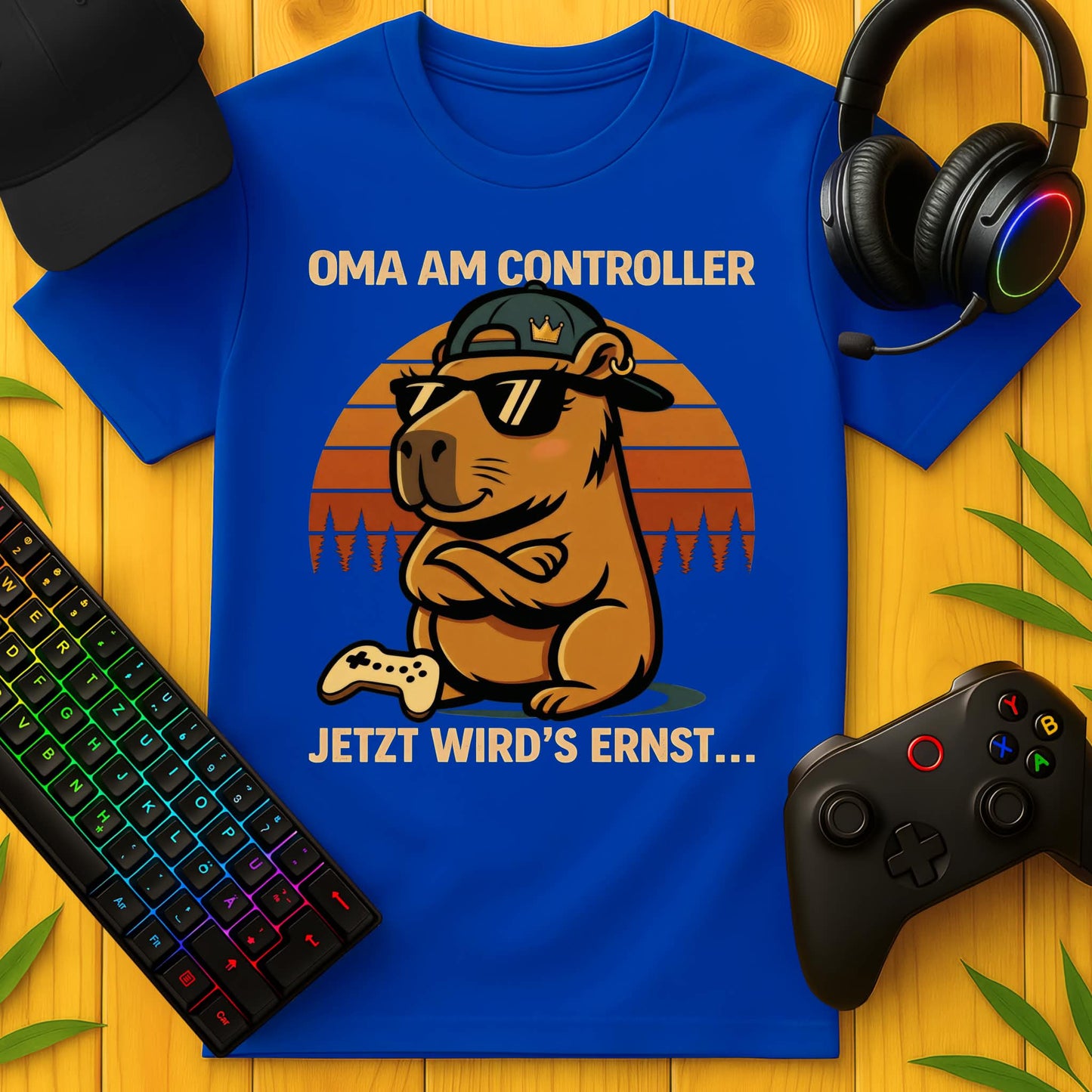 Oma am Controller She-Capybara T-Shirt