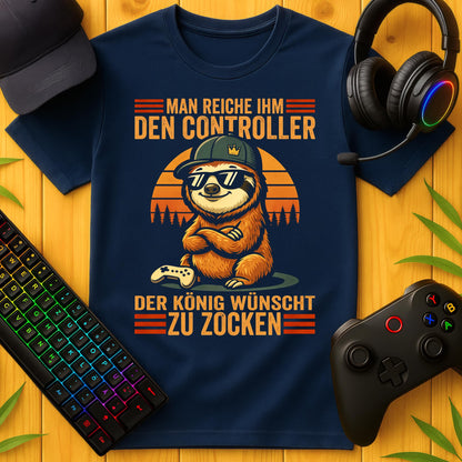König wünscht zu Zocken Sloth T-Shirt