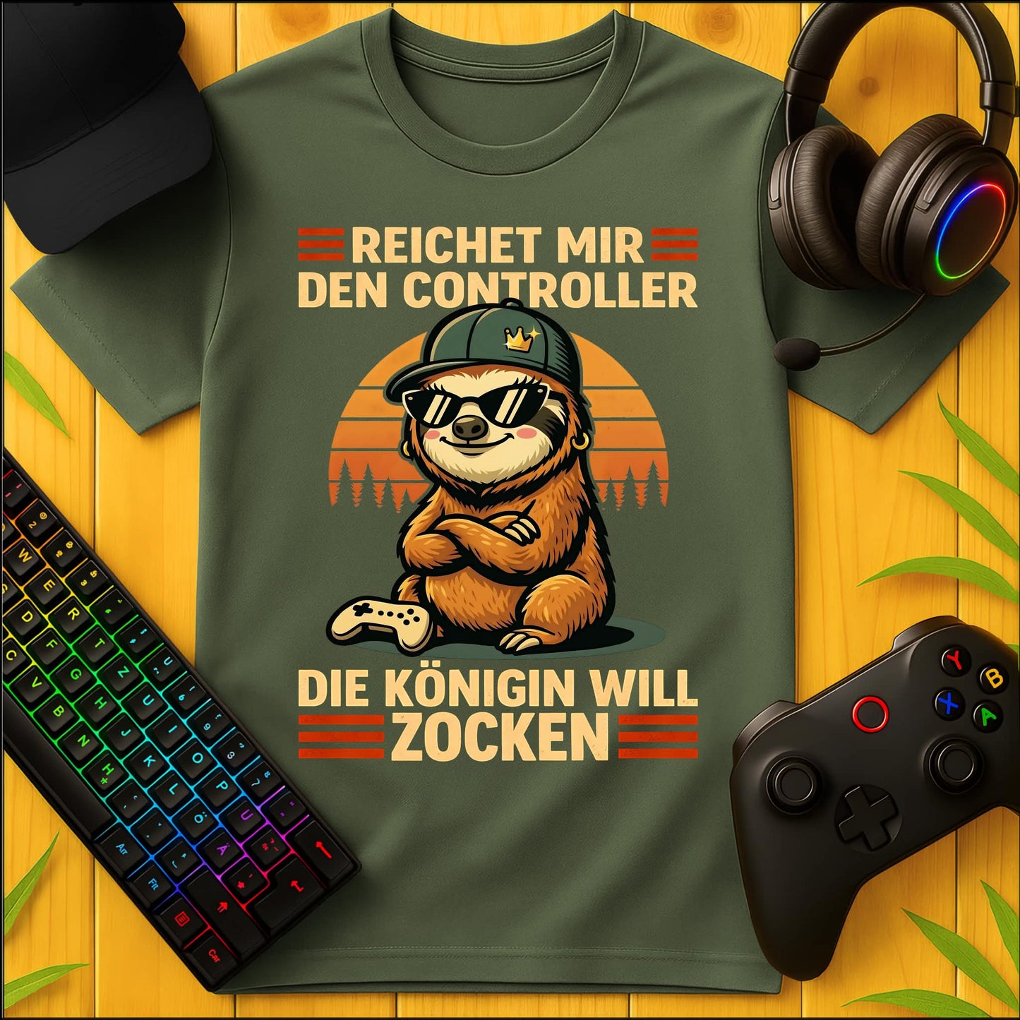 Königin will zocken She-Sloth cool T-Shirt