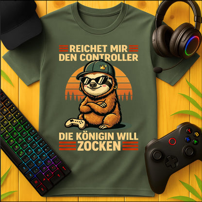 Königin will zocken She-Sloth cool T-Shirt