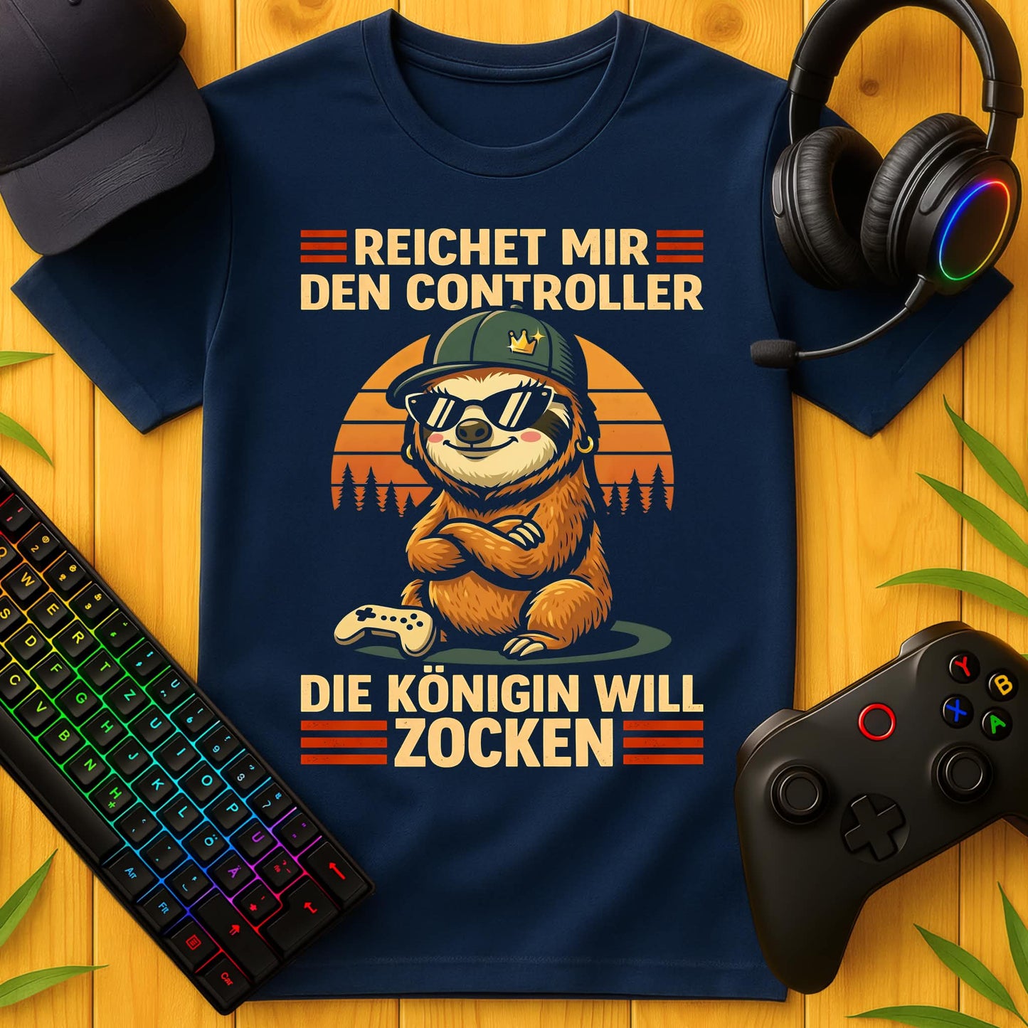 Königin will zocken She-Sloth cool T-Shirt