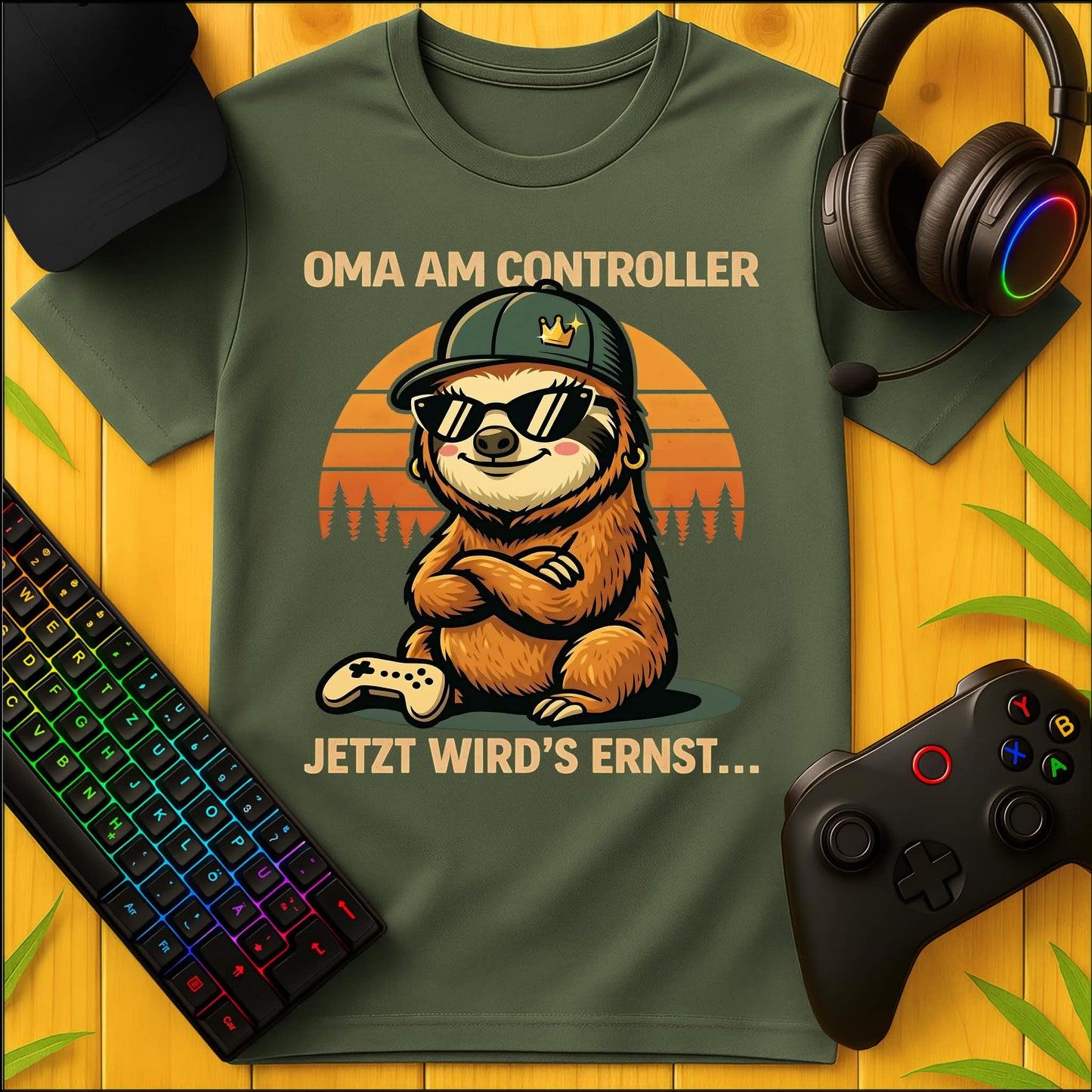Oma am controller She-Sloth cool T-Shirt