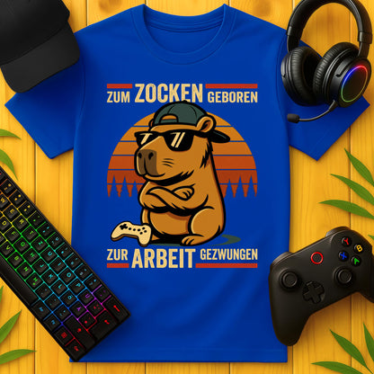 Zum Zocken geboren Capybara T-Shirt