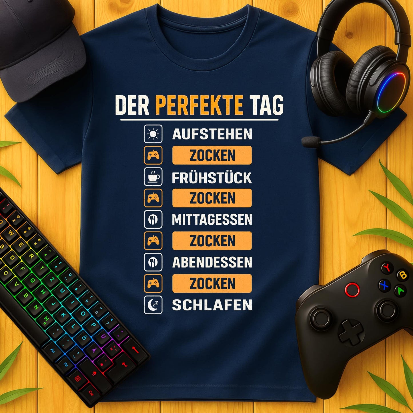 Der perfekte Tag Zocken T-Shirt für Kids