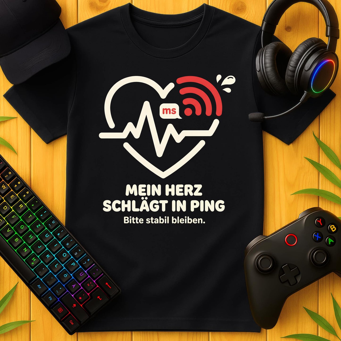 Herz schlägt in Ping T-Shirt