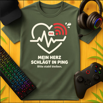 Herz schlägt in Ping T-Shirt