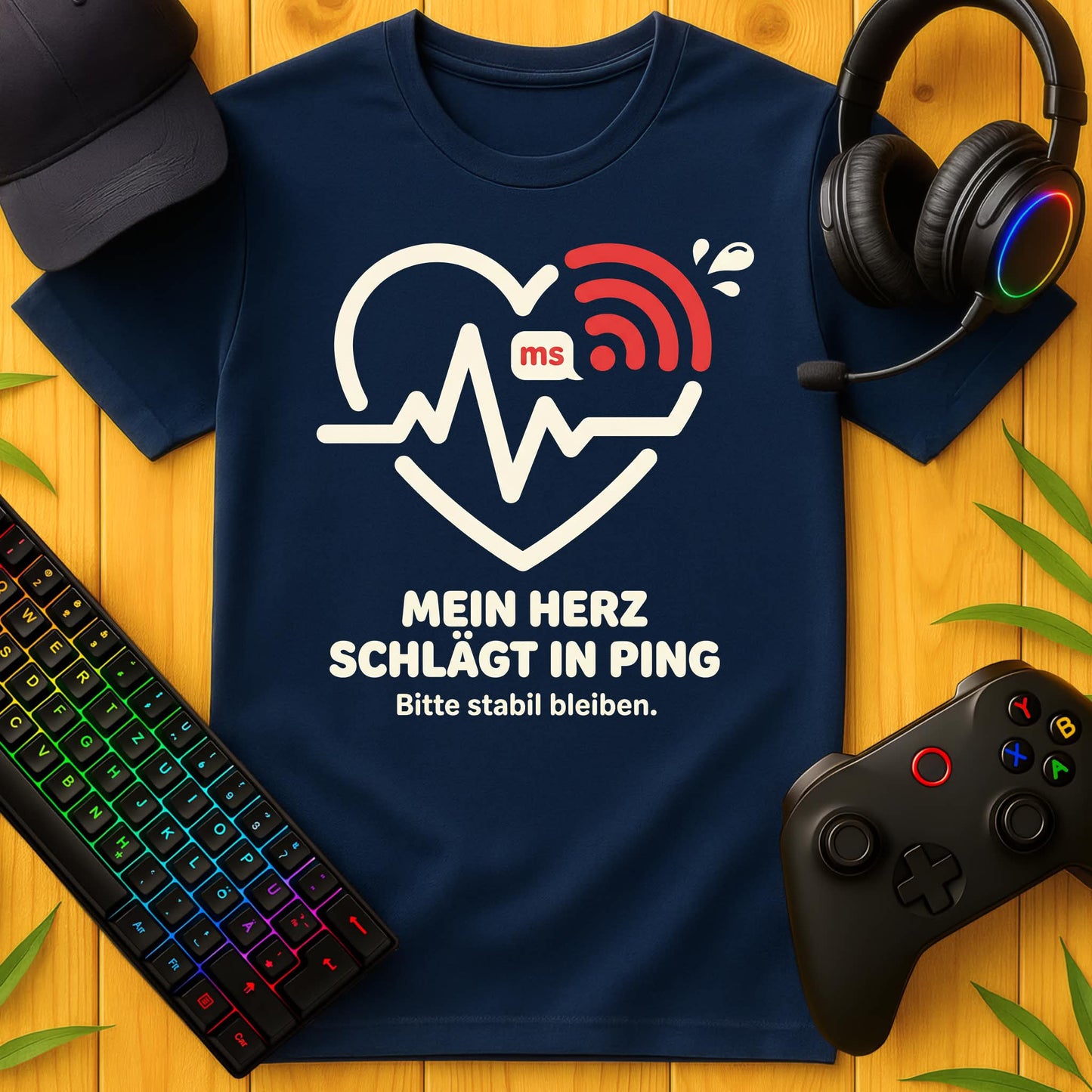 Herz schlägt in Ping T-Shirt