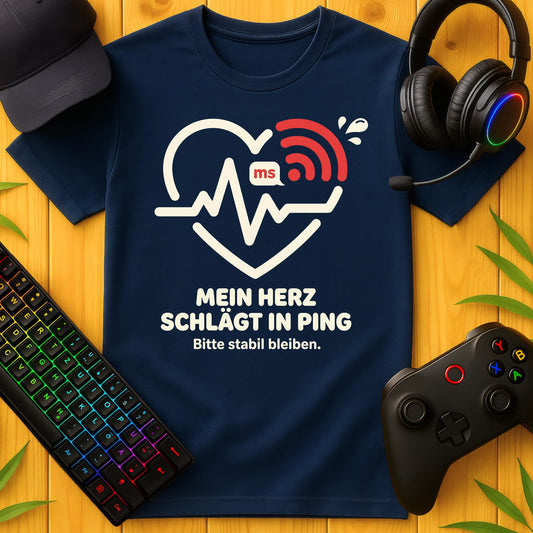 Herz schlägt in Ping T-Shirt