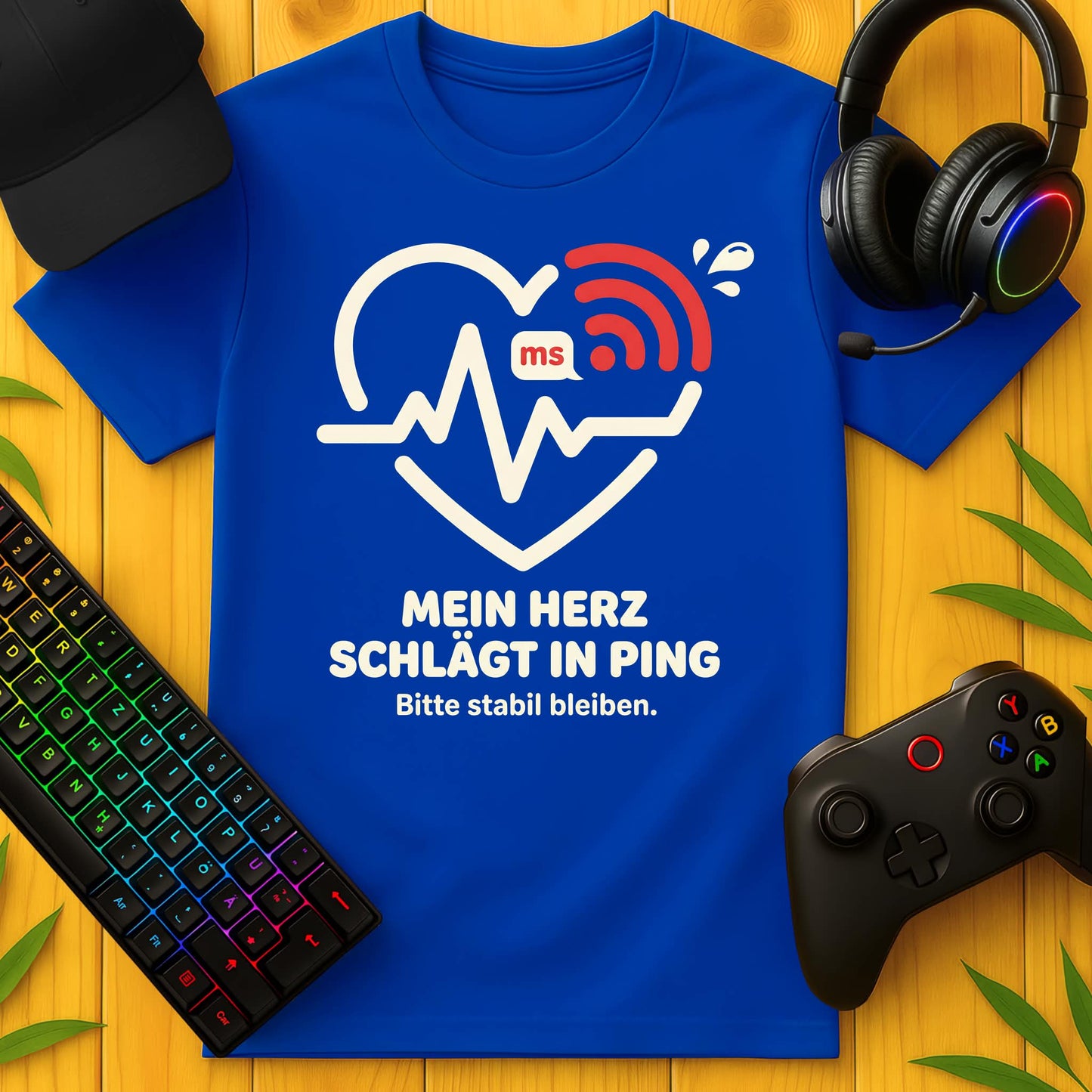 Herz schlägt in Ping T-Shirt