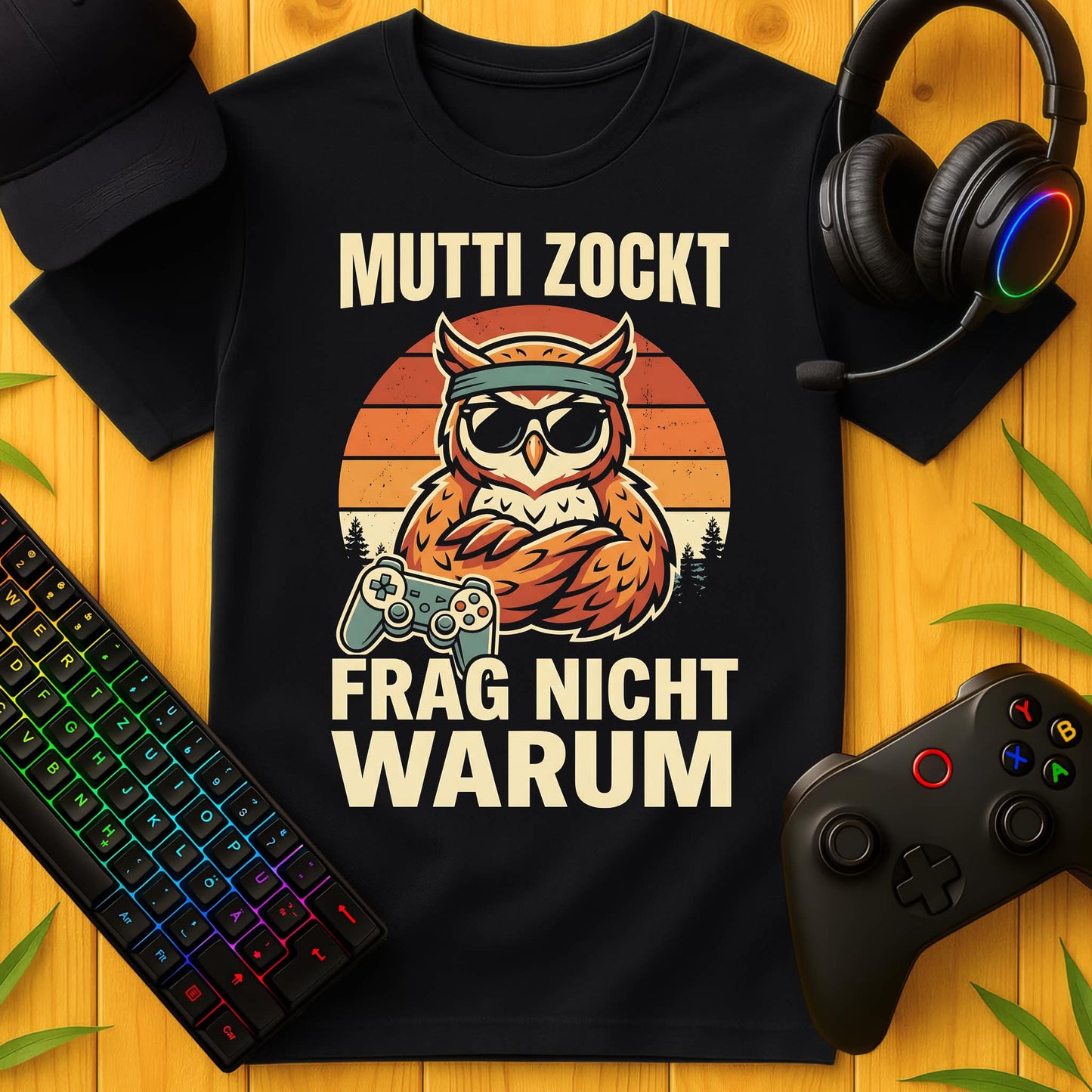 Mutti zockt Owl T-Shirt