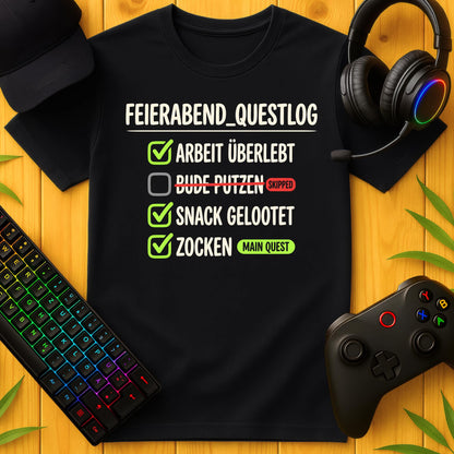 Feierabend Questlog Script T-Shirt