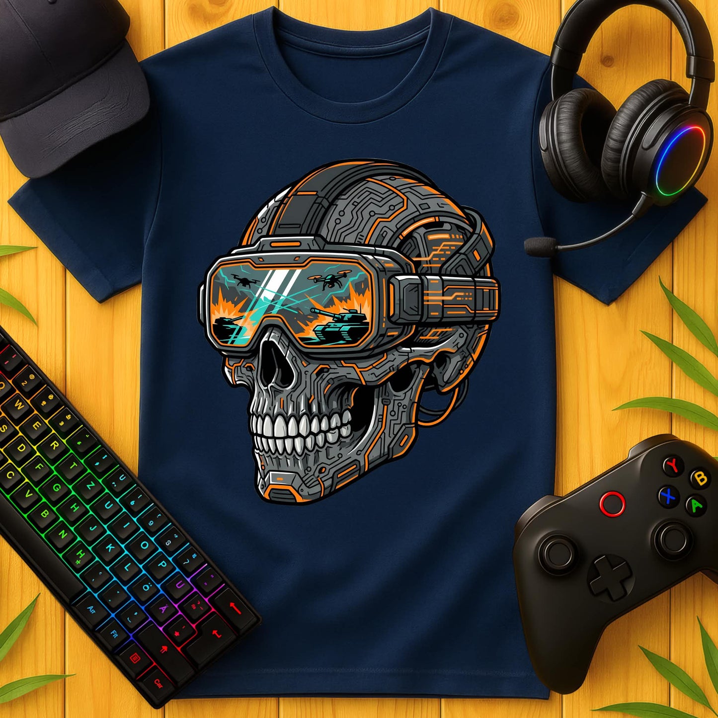 Techno Skull T-Shirt für Kids