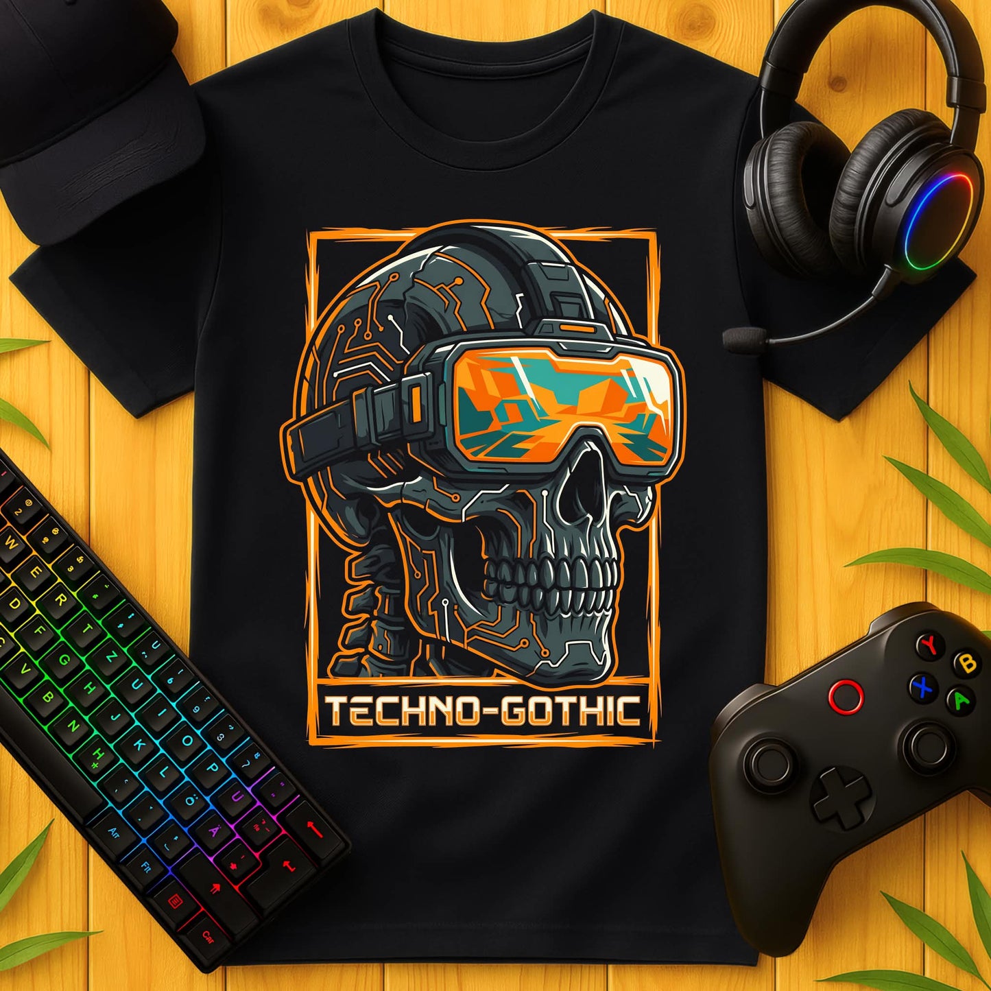 Techno Gothic Frame T-Shirt für Kids