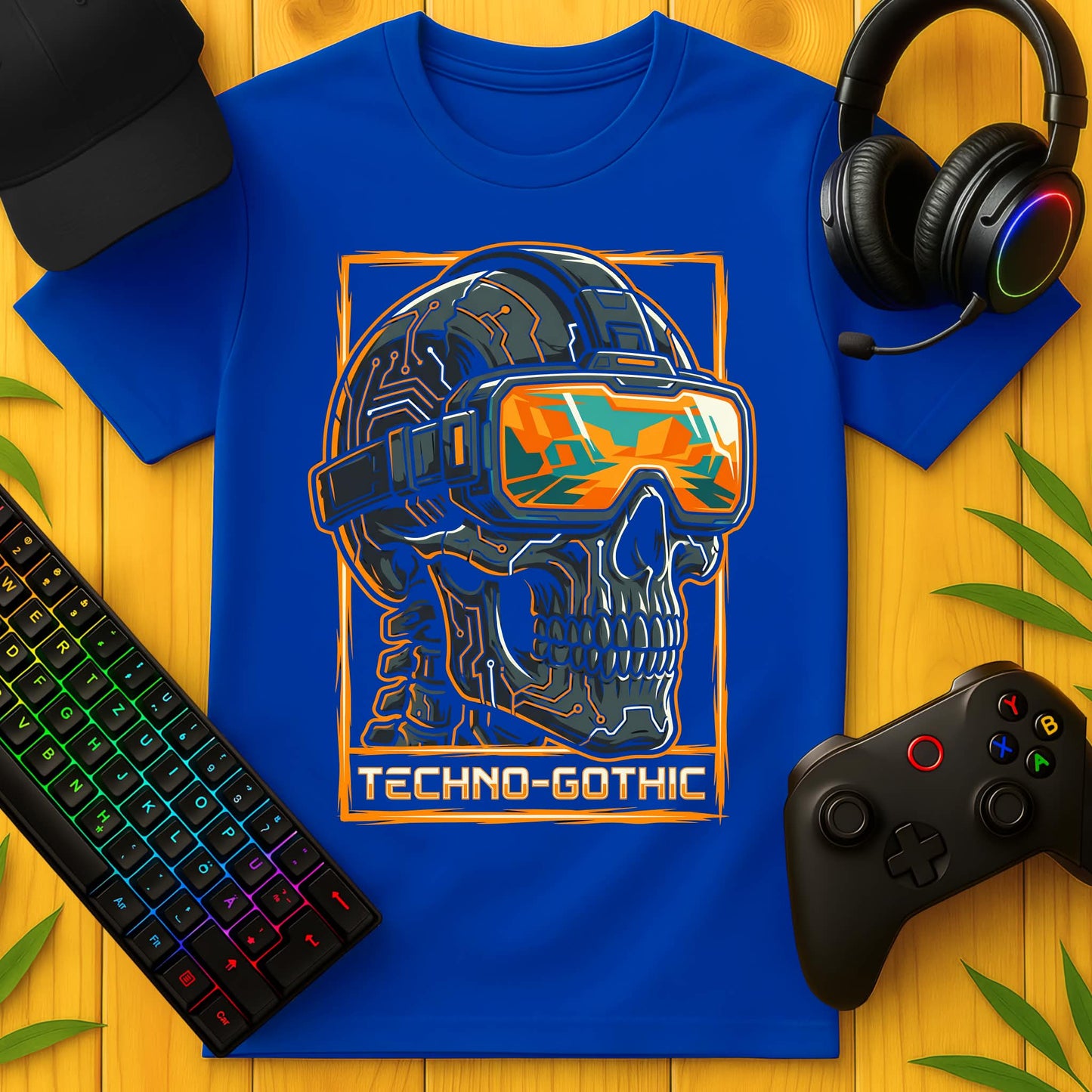 Techno Gothic Frame T-Shirt für Kids