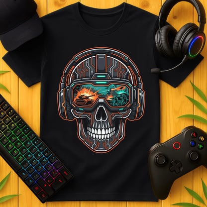 Techno Skull Front T-Shirt für Kids