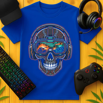 Techno Skull Front T-Shirt für Kids