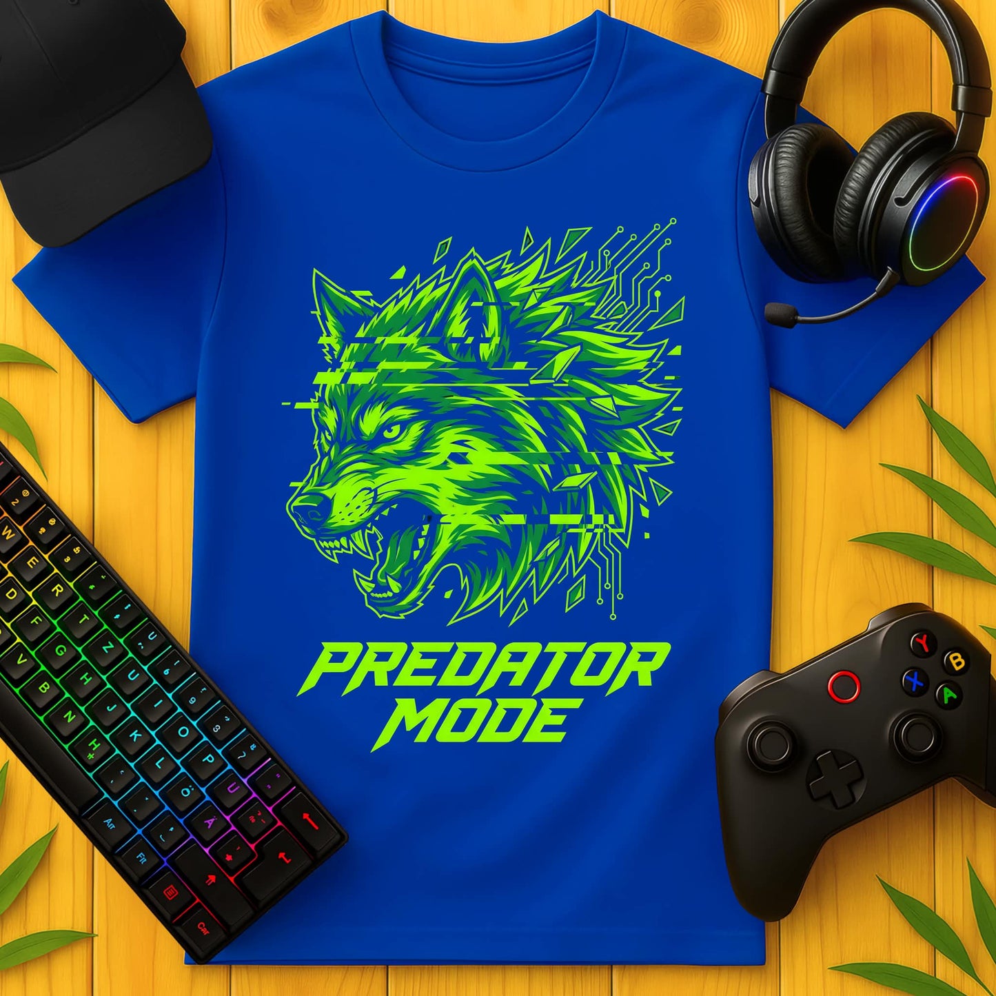 Predator Mode Glitch T-Shirt für Kids