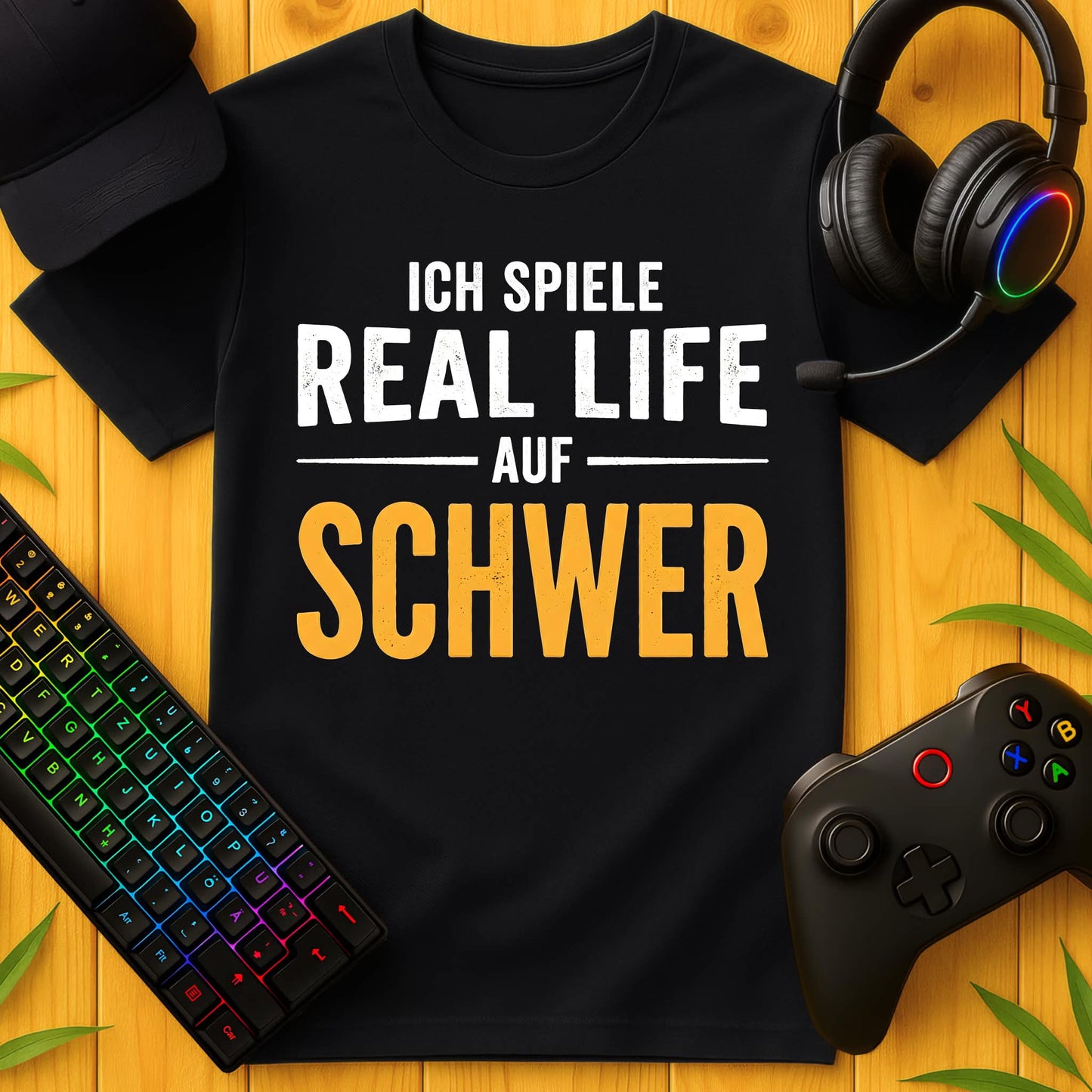 Real Life auf Schwer T-Shirt
