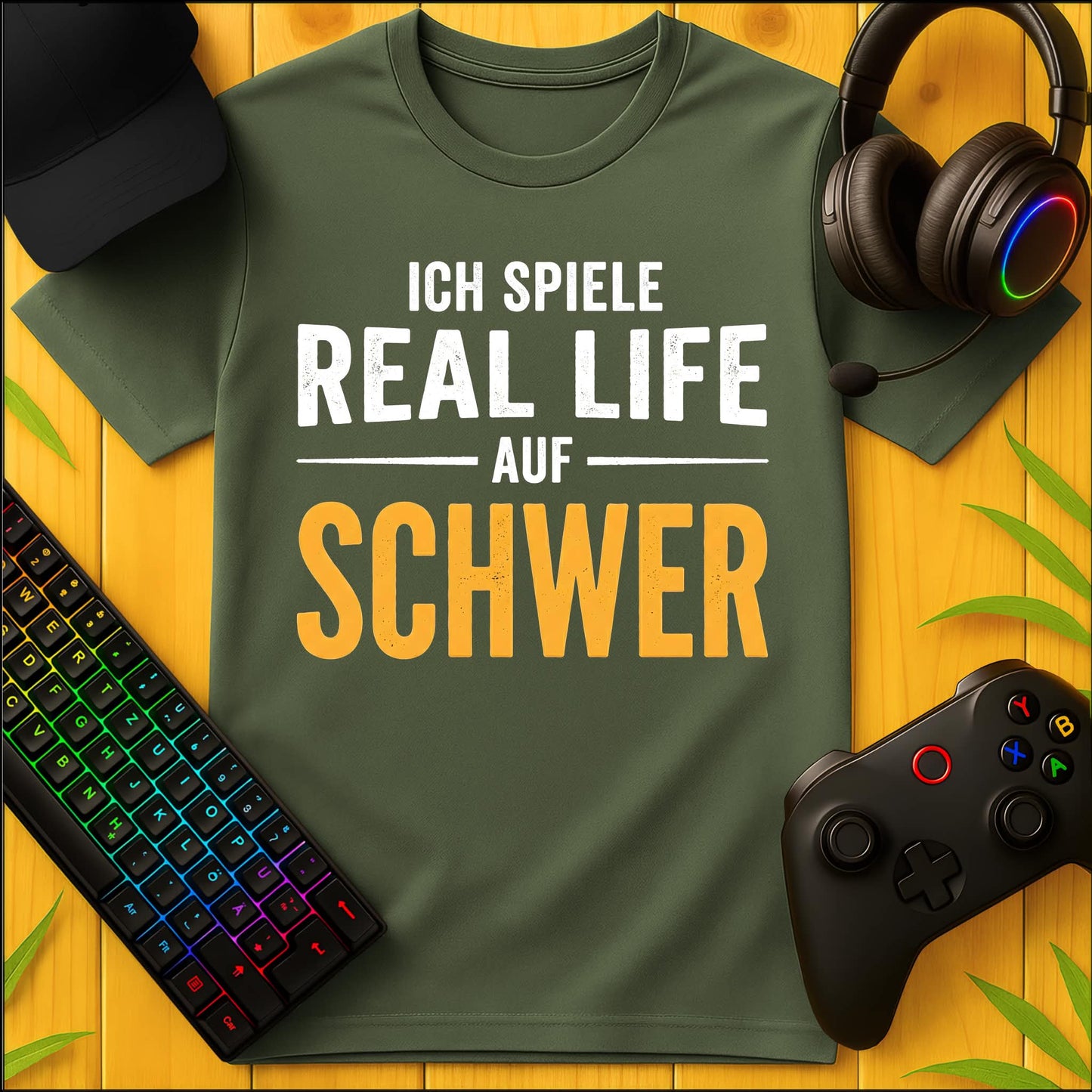 Real Life auf Schwer T-Shirt