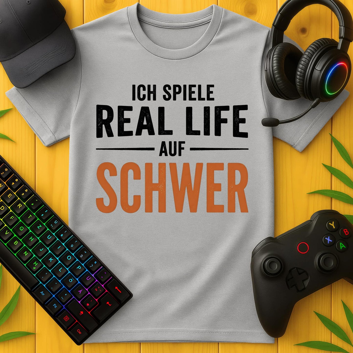 Real Life auf Schwer T-Shirt