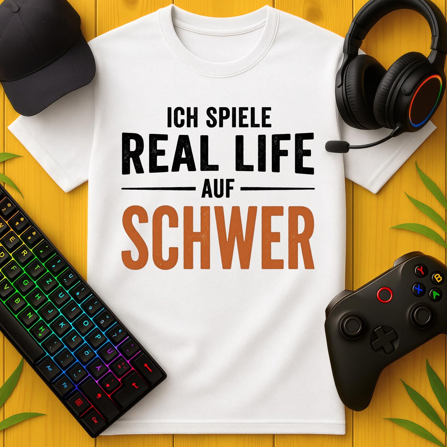 Real Life auf Schwer T-Shirt