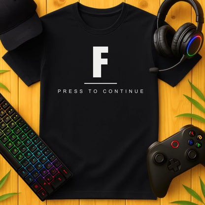 F to Continue T-Shirt für Kids