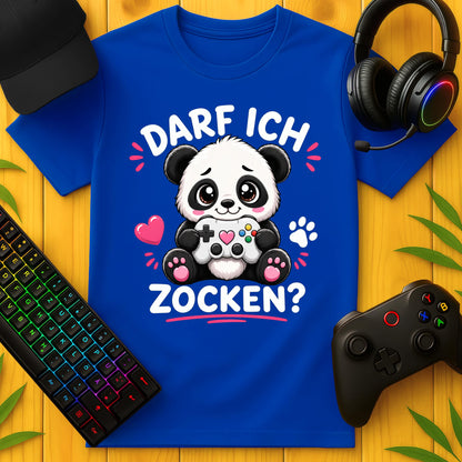 Darf ich Zocken Panda T-Shirt